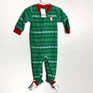 NWT. (12 mo). Carter’s Santa Footie Fleece Pajamas